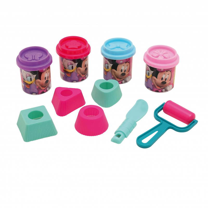 AS Dough Bucket With 4 Pots - 3D Caps And 8 Tools 200gr For Ages 3+(1045-03571)