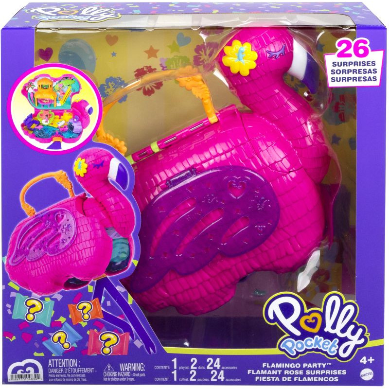 Polly Pocket Polly Φλαμίνγκο Πινιάτα Έκπληξη Σετ (HGC41)