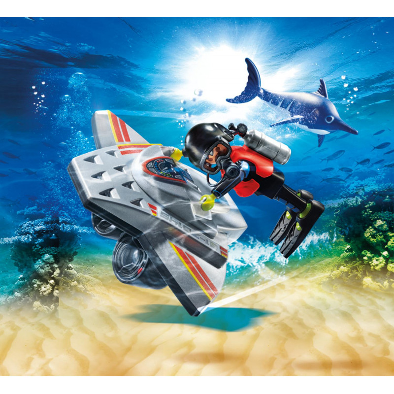 Playmobil Επιχείρηση διάσωσης με καταδυτικό scooter(70145)