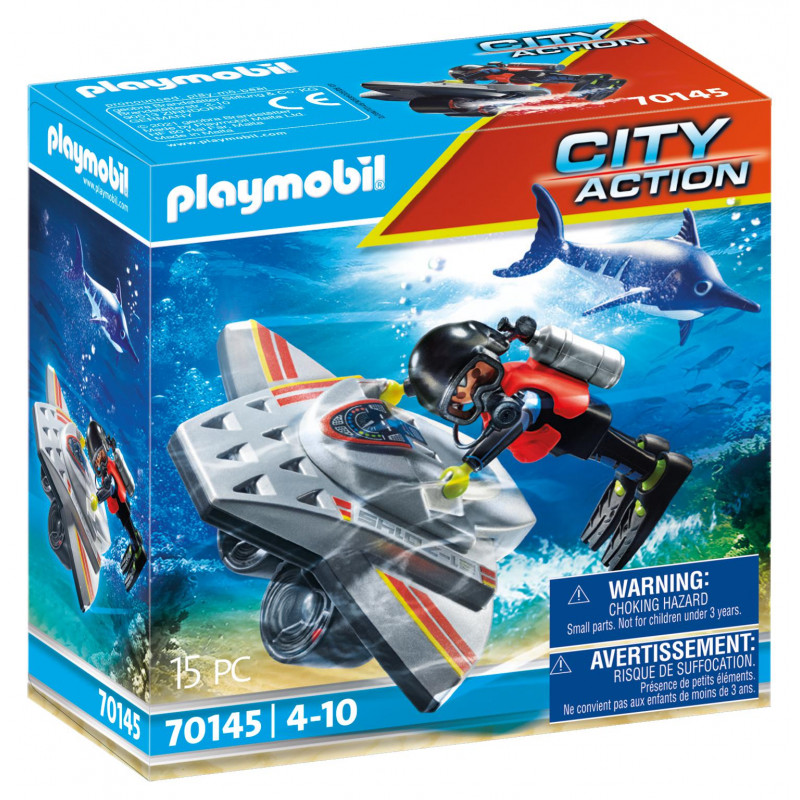 Playmobil Επιχείρηση διάσωσης με καταδυτικό scooter(70145)