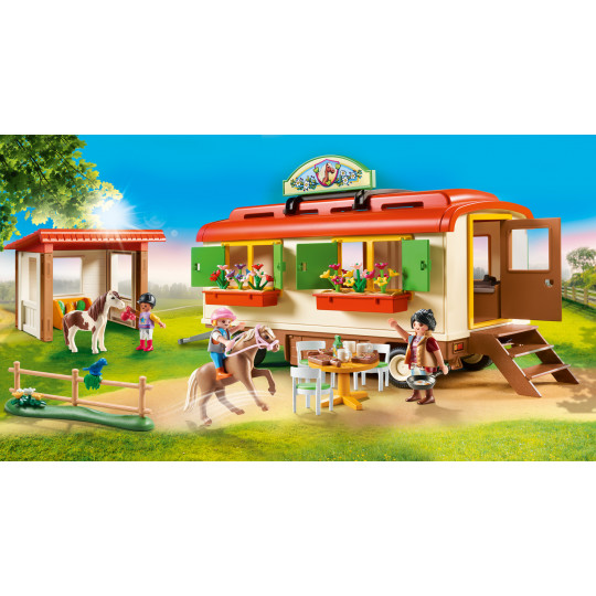 Playmobil Κατασκήνωση με τροχόσπιτο και πόνυ(70510)