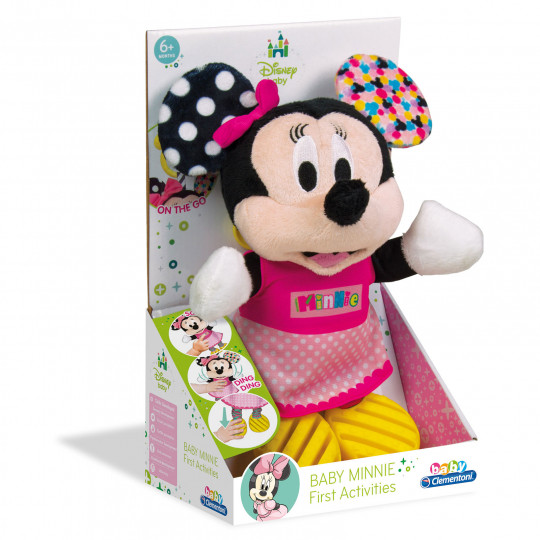 Baby Clementoni Disney Baby Βρεφικό Παιχνίδι Minnie Χνουδωτό-Κουδουνίστρα Για 6+ Μηνών(1000-17164)