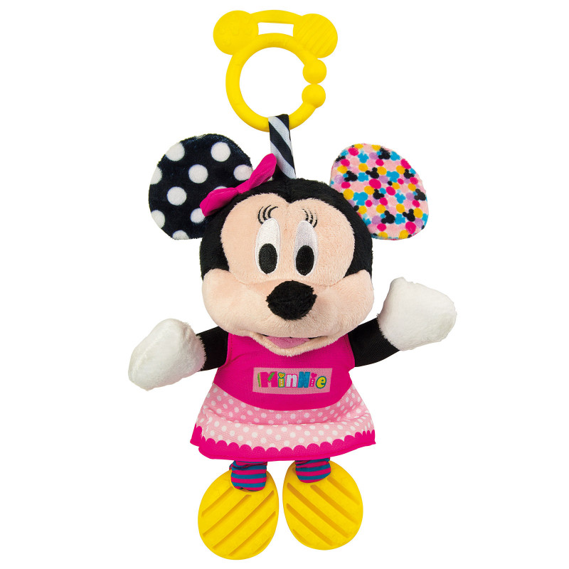 Baby Clementoni Disney Baby Βρεφικό Παιχνίδι Minnie Χνουδωτό-Κουδουνίστρα Για 6+ Μηνών(1000-17164)