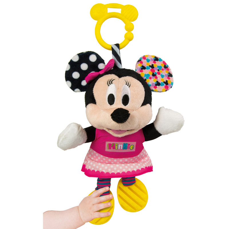 Baby Clementoni Disney Baby Βρεφικό Παιχνίδι Minnie Χνουδωτό-Κουδουνίστρα Για 6+ Μηνών(1000-17164)