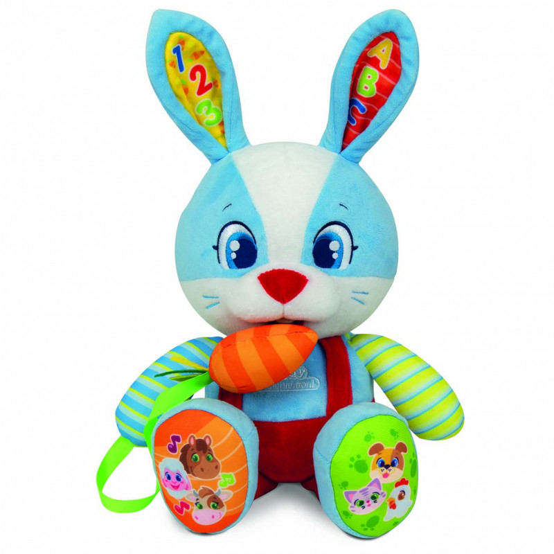 Baby Clementoni Educational Baby Toddler Interactive Plush Rabbit For 10+ Months(1000-63565)