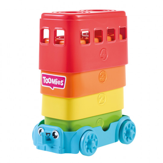 Tomy Toomies Baby Toddler Toy Stacker Decker Bus For 12-36 Months(1000-73220)