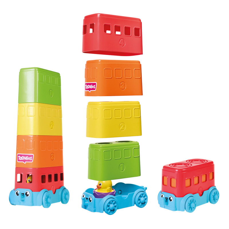 Tomy Toomies Baby Toddler Toy Stacker Decker Bus For 12-36 Months(1000-73220)