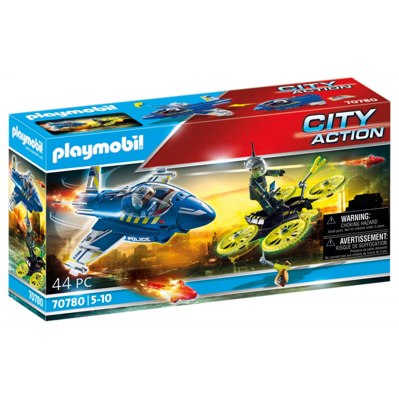 Playmobil Καταδίωξη drone από αστυνομικό τζετ(70780)