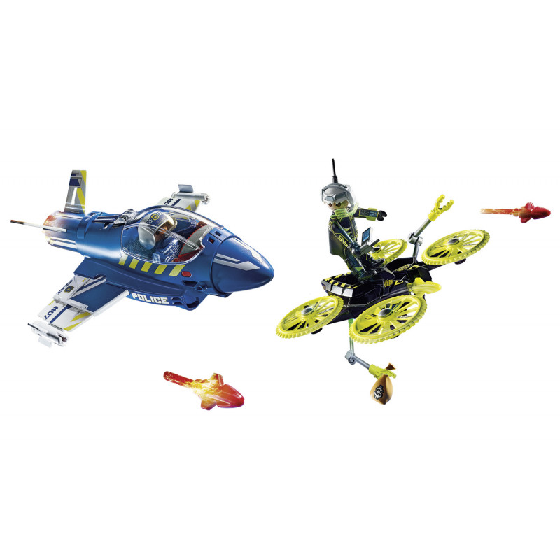 Playmobil Καταδίωξη drone από αστυνομικό τζετ(70780)