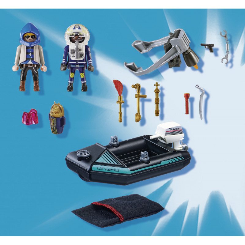 Playmobil Σύλληψη ληστή έργων τέχνης από αστυνομικό jetpack(70782)