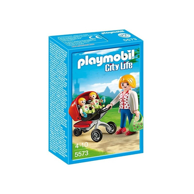 Playmobil Μαμά με δίδυμα και καροτσάκι(5573)