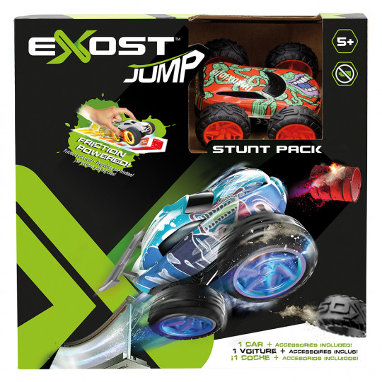 Exost Jump Toy Car Friction Powered With Ramp And Obstacles(7530-20620)