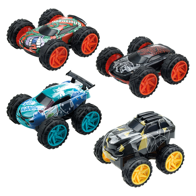 Exost Jump Toy Car Friction Powered With Ramp And Obstacles(7530-20620)