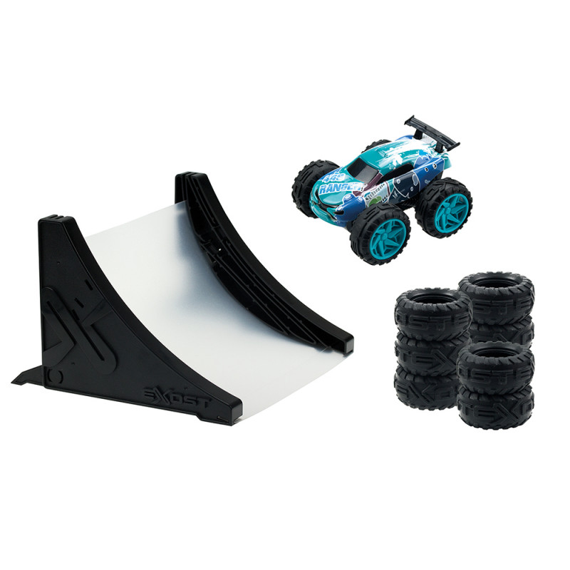 Exost Jump Toy Car Friction Powered With Ramp And Obstacles(7530-20620)