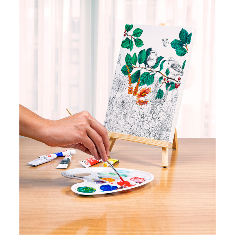 Painting Workshop Acrylic Drawing Set With Wooden Easel For Ages 7+(1038-11021)