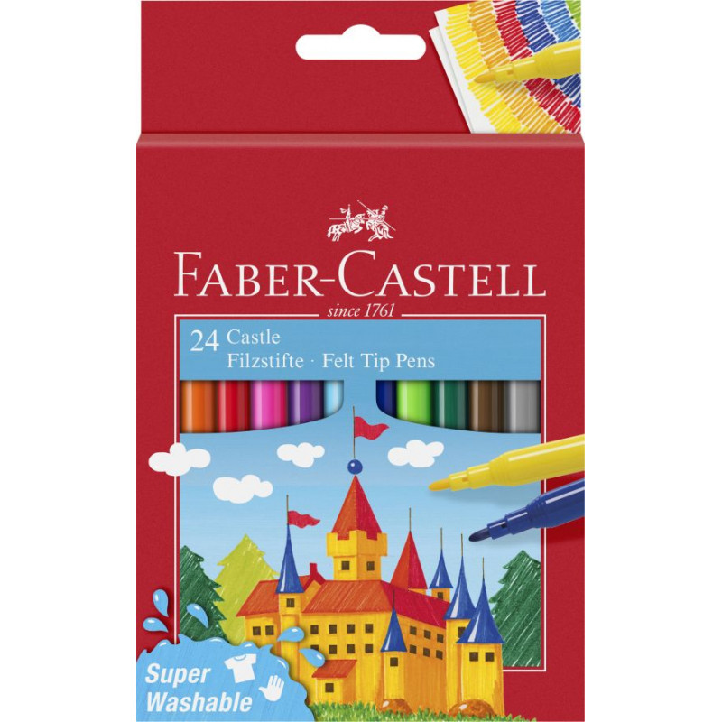 Faber Castell Markers Super Washable Set 24Pcs (12310340)