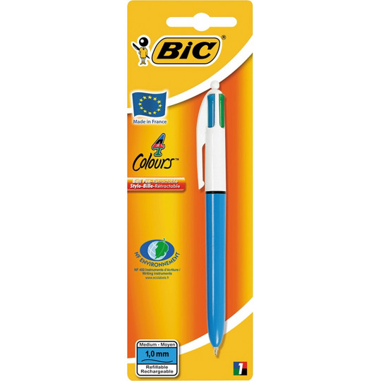 Bic Στυλό Ballpoint με Πολύχρωμο Mελάνι 4 Colours Original (802077)