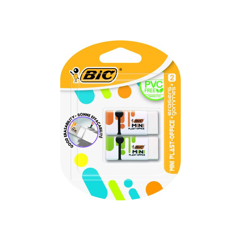 Bic Γόμα Mini Plast Office 2Τμχ (927858)