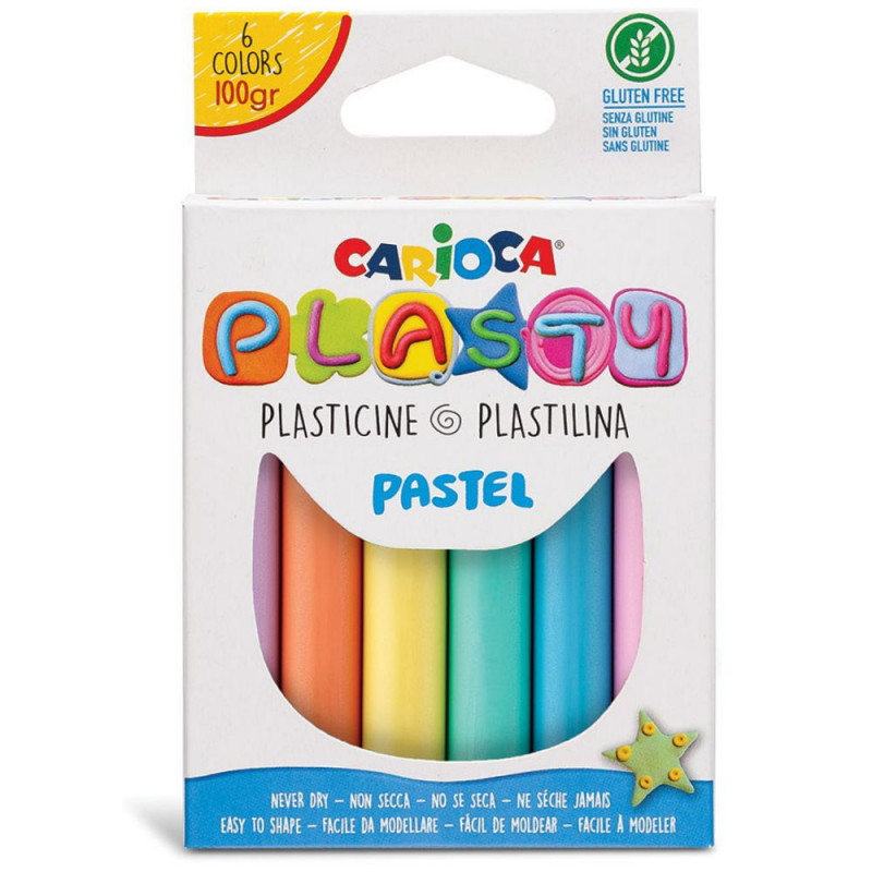 Carioca Plasty Plasticine 6Colors Pastel (C42174)