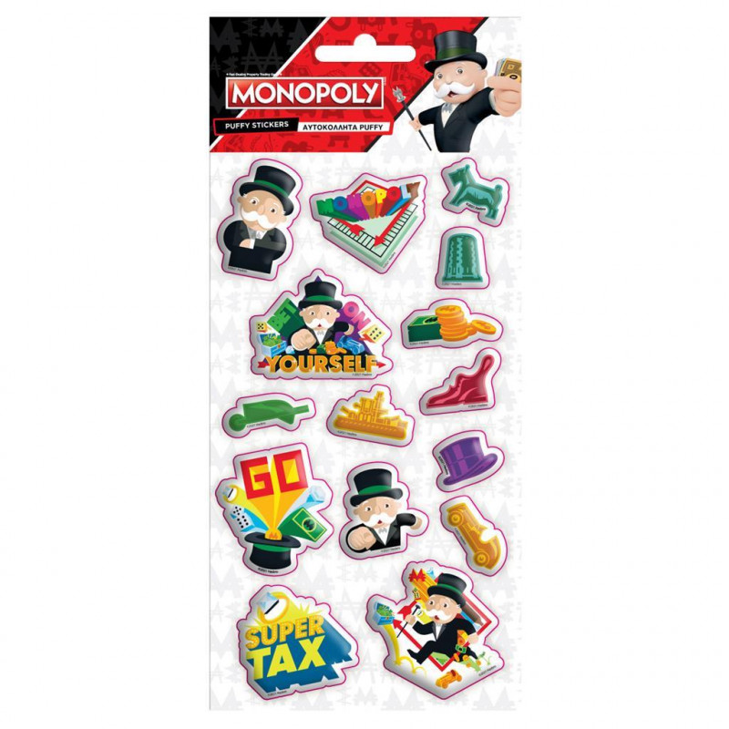 Αυτοκόλλητα Puffy 10X22εκ Monopoly (000483029)