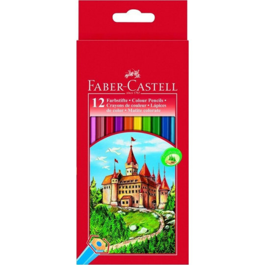 Faber Castell Ξυλομπογιές Κάστρο σετ των 12 χρωμάτων (12306255)