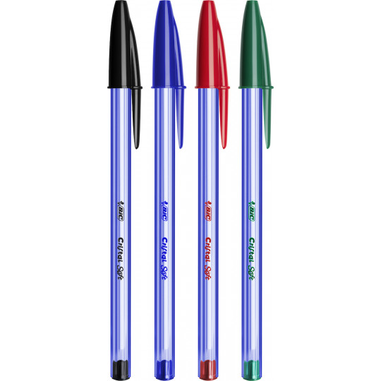 Bic Στυλό 1.2mm με Μπλε Mελάνι 4τμχ Cristal Soft (918527)