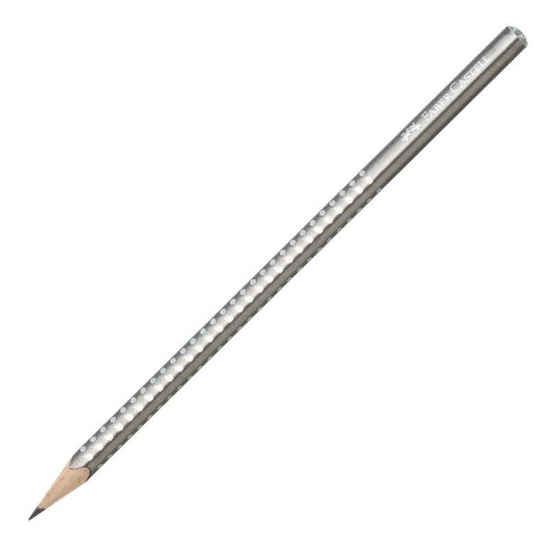 Faber Castell Sparkle Μολύβι B Περλέ Ασημί (182139)