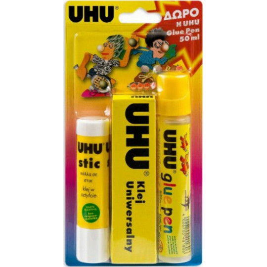 Uhu Stick 21gr + Γενικής Χρήσης 35ml + Κόλλα 50ml