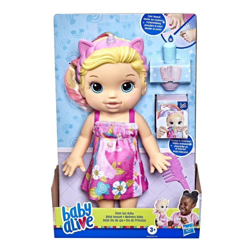 Baby Alive Glam Blonde Spa Baby Doll (F3564)