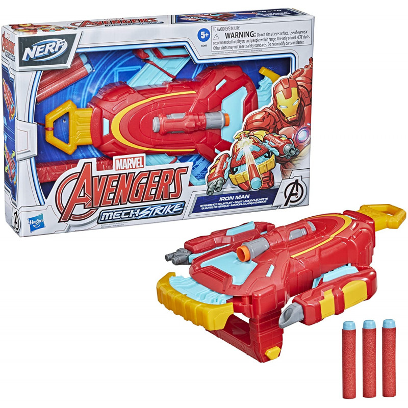 Marvel Avengers Mech Strike Iron Man Strikeshot Gauntlet Toy (F0266)