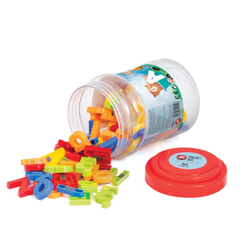 AS Magnet Box 85 Magnets Letters Bucket For Ages 3+(1027-11152)