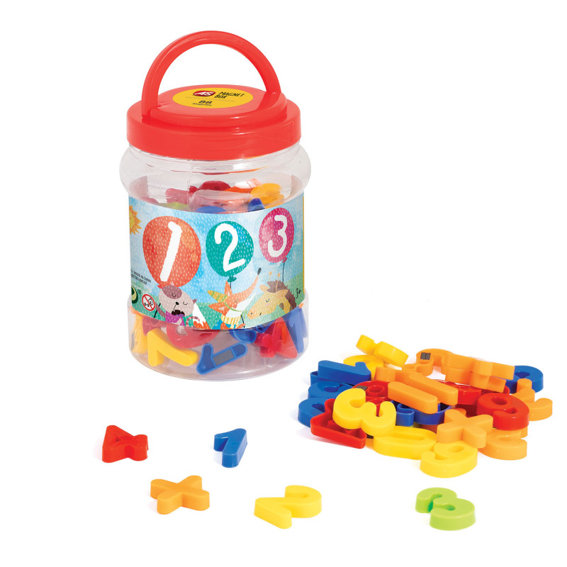 AS Magnet Box 88 Magnets Numbers & Symbols Bucket For Ages 3+(1027-11153)