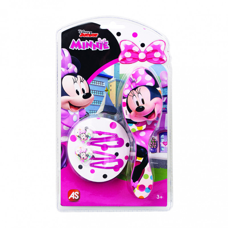 AS Hair Brush With Clips Disney Minnie For Ages 3+(1027-25527)