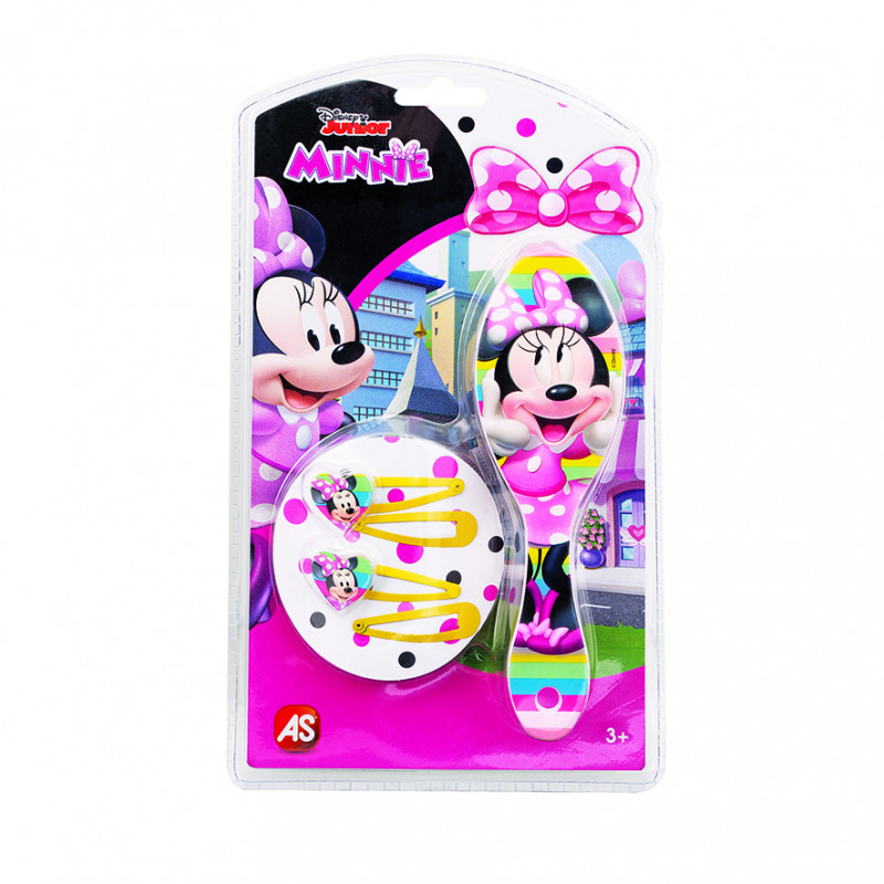 AS Hair Brush With Clips Disney Minnie For Ages 3+(1027-25527)