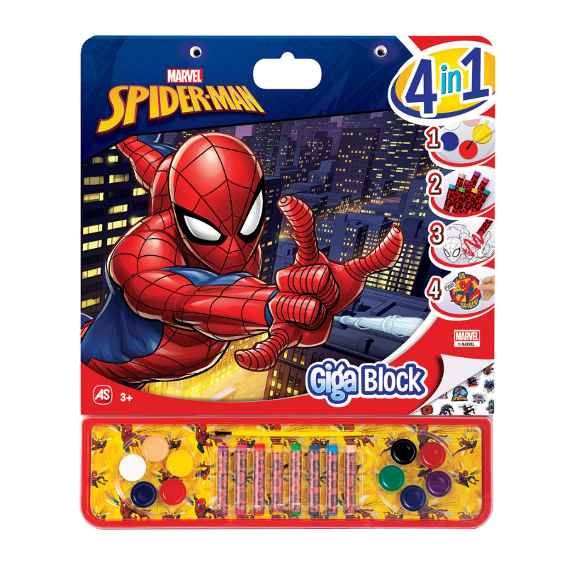 Giga Block Drawing Set Marvel Spiderman 4 In 1 For Ages 3+(1023-62737)