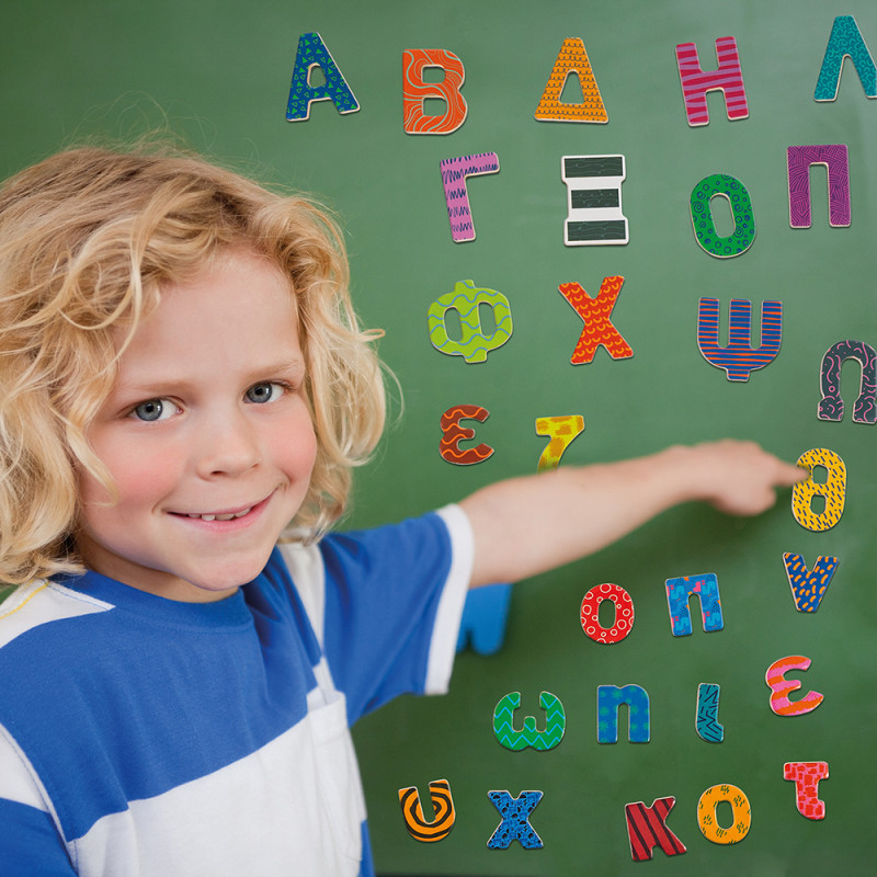 AS Magnet Box Greek Letters 63 Educational Wooden Magnets For Ages 3+(1029-64048)