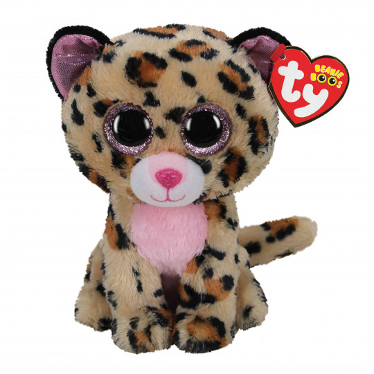 TY Beanie Boos Livvie Χνουδωτό Λεοπάρδαλη Καφέ Και Ροζ 15εκ(1607-36367)