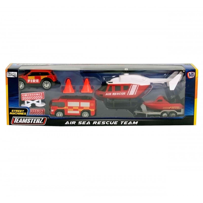 Teamsterz Air Sea Rescue Team Set with Die-Cast Vehicles For Ages 3+(7535-17087)