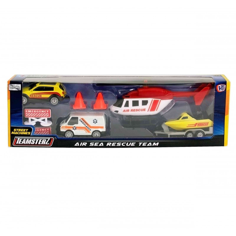 Teamsterz Air Sea Rescue Team Set with Die-Cast Vehicles For Ages 3+(7535-17087)