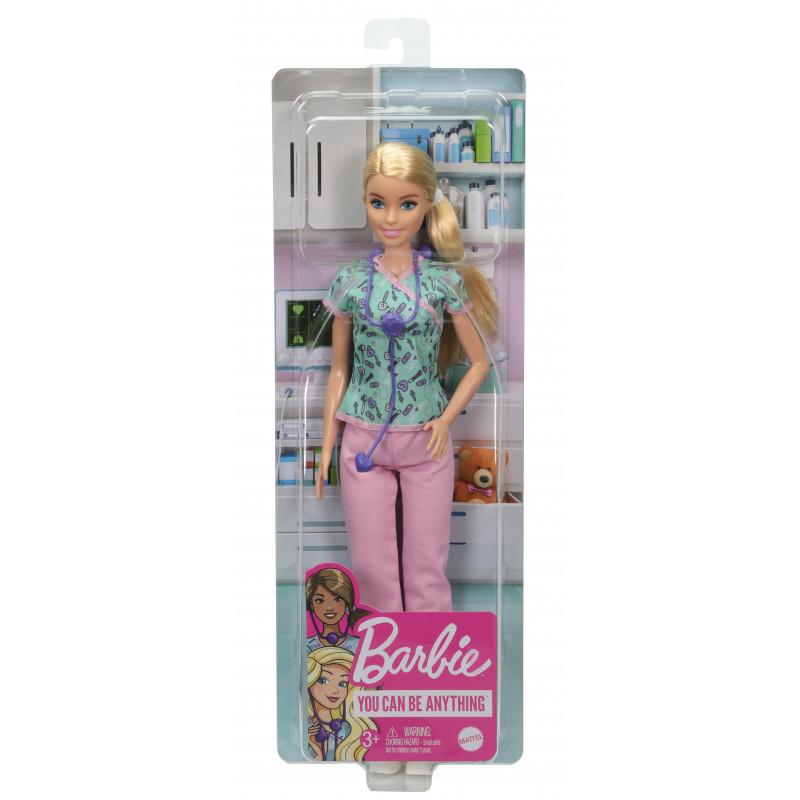 Barbie Nurse Blonde Doll (GTW39)