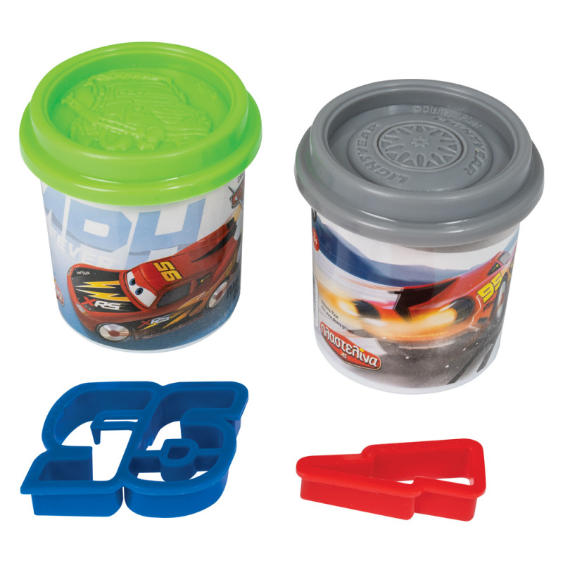 AS Dough 2 Pots With 3D Caps And 2 Cutters 228gr For Ages 3+(1045-03551)