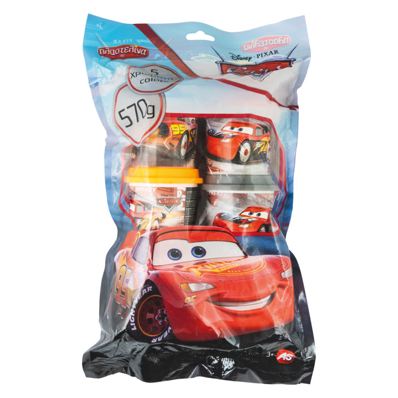 AS Πλαστελίνη Disney Cars Σακουλάκι Με 5 Βαζάκια Και Καπάκια Καλουπάκια 570gr Για 3+ Χρονών(1045-03567)