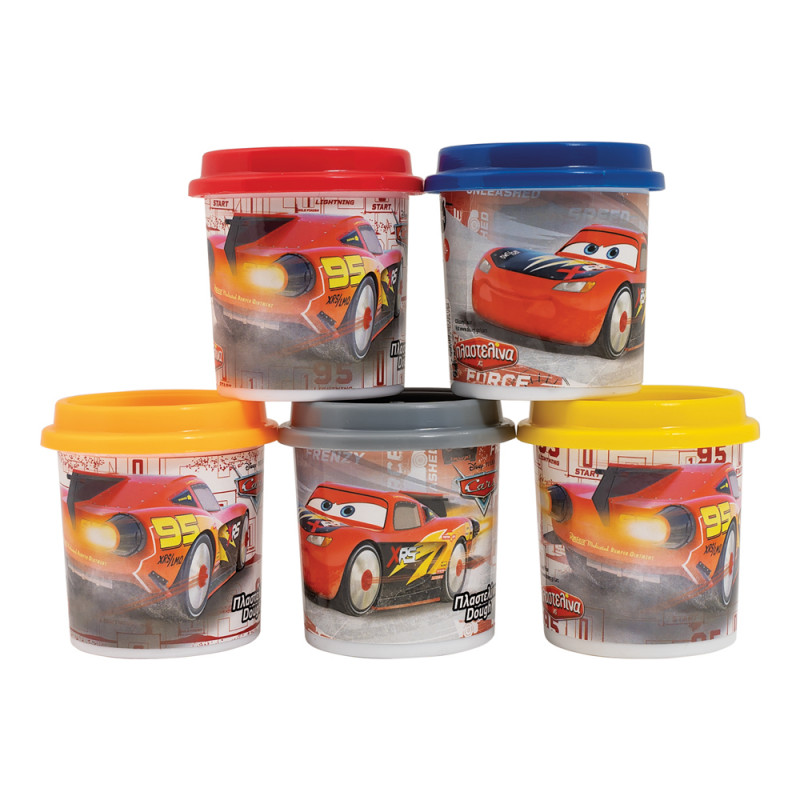 AS Πλαστελίνη Disney Cars Σακουλάκι Με 5 Βαζάκια Και Καπάκια Καλουπάκια 570gr Για 3+ Χρονών(1045-03567)