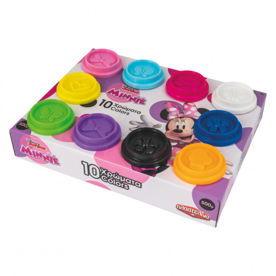 AS Dough Set With 10 Pots And 3D Caps 500gr For Ages 3+(1045-03575)