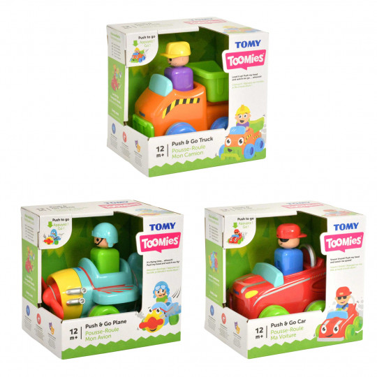 Tomy Toomies Βρεφικό Παιχνίδι Αυτοκινατάκι Push And Go Assortment Για 12+ Μηνών(1000-11012)