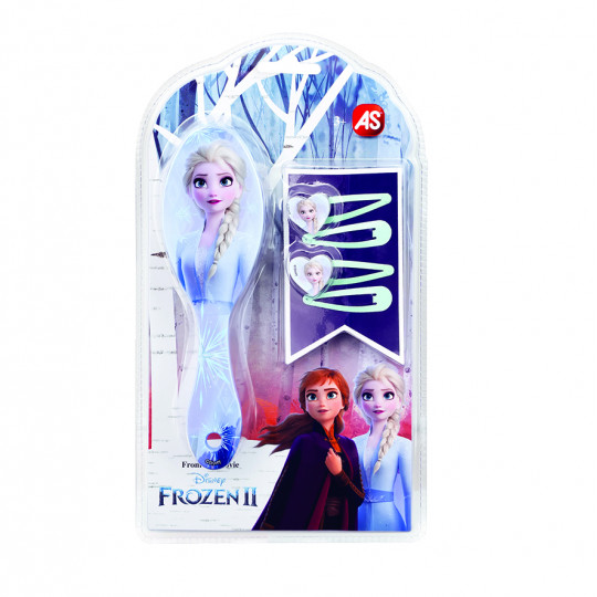 AS Hair Brush With Clips Disney Frozen 2 For Ages 3+(1027-25526)