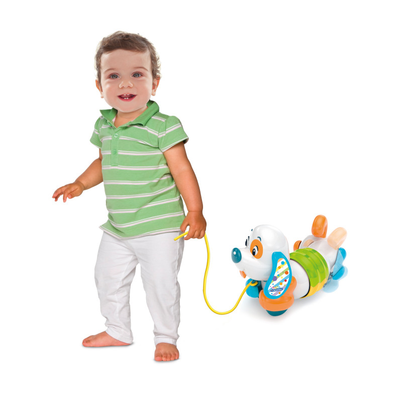 Baby Clementoni Baby Toddler Toy Charlie Pull Along Dog For 12-36 Months(1000-17262)