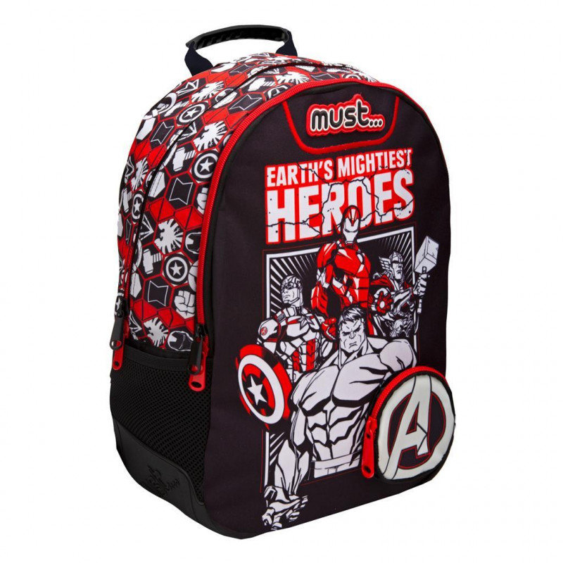 Τσάντα Πλάτης 32X15X45 3Θηκες Avengers Heroes (000500979)