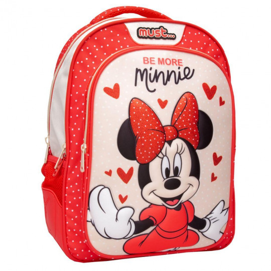 Τσάντα Πλάτης Δημοτικού 32X18X43 3Θηκες Be More Minnie (000562945)