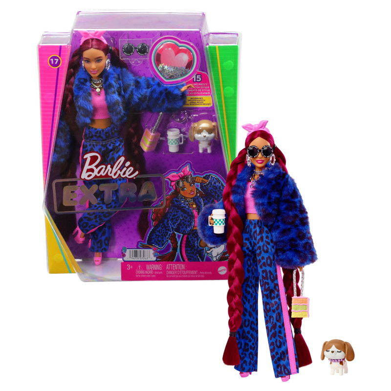 Barbie Extra-Blue Leopard Track Suit (HHN09)